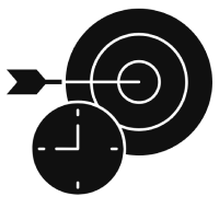 Objetivo y flecha concéntrica